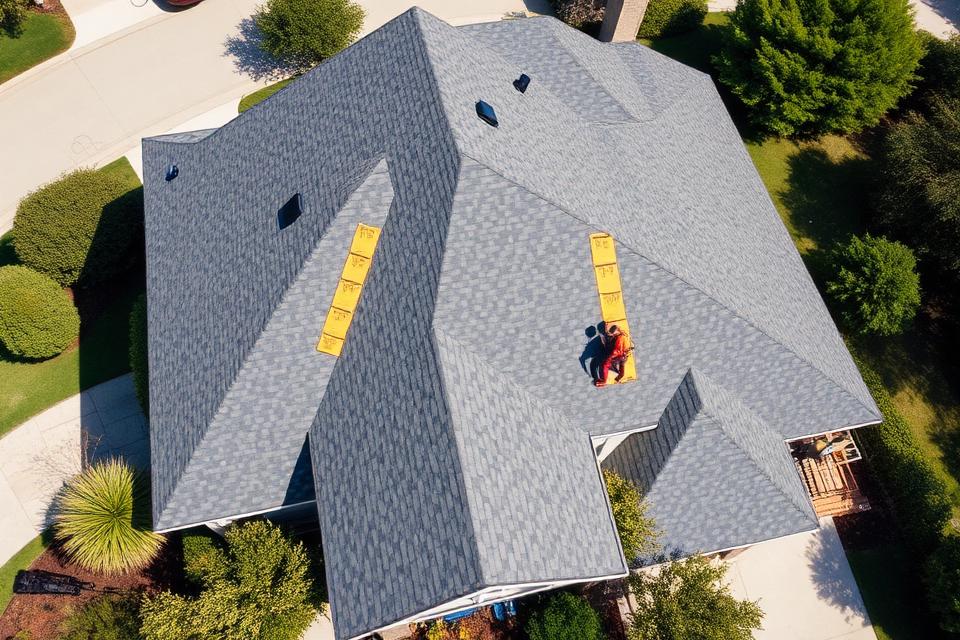 Roofing project in progress
