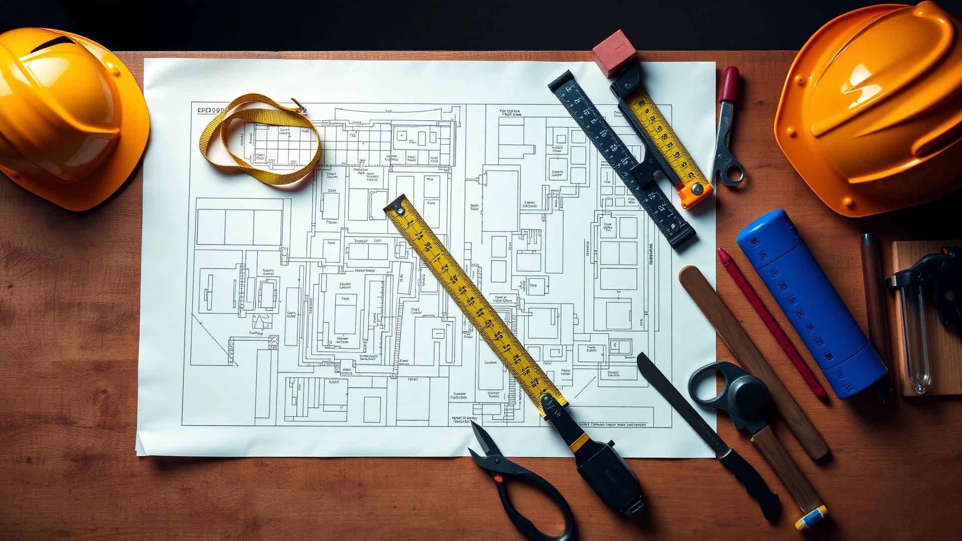 Construction blueprints